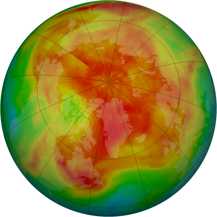Arctic ozone map for 28 March 2001